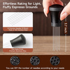 KitchenTour Espresso Accessories Kit 51mm, WDT Tool, Dosing Funnel and Puck Screen Set, 304 Stainless Steel Needle Coffee Distribution Stirrer, Portafilter Dosing Ring for Barista 51 mm