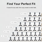 SKOLOO 43-Inch White Wood Coat Rack Wall Mount with 8 Triple Hooks - Ideal for Family Entrances, Classrooms, and Pet Supplies Storage - Perfect Coat Hooks for Wall, Pack of 2