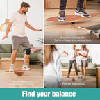 Board - unique board incl. corc roller, corc hemisphere and balance ball - surf balance board - balance training - balance board kids - balance board wood