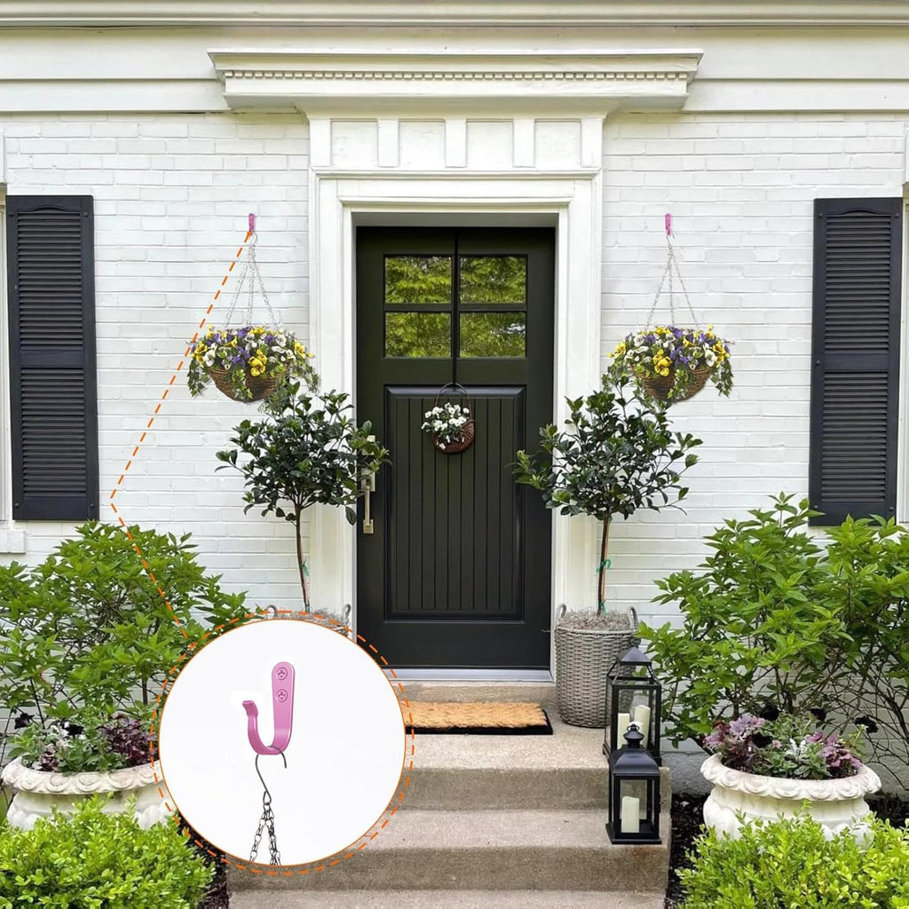 20PCS Wall Hooks for hanging, Metal Wall Hooks for Coats, Coat hooks for Wall, Heavy Duty Single Prong Wall Hooks With 40 Pieces Screws for Hanging Coats，Towel，Backpack，Hat, Dog Leashes (Pink )