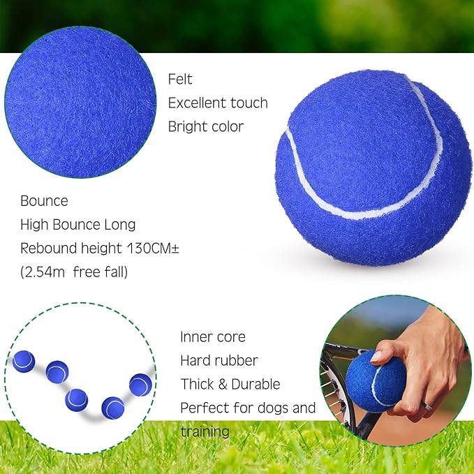 Vinsot 48 Pcs Standard Pressure Tennis Balls Bulk, Training Tennis Balls Practice Playing Balls for Player Beginner Youth Training Sports Ball, 2.5 Inch