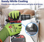 Schwer ProGuard Highest Level Cut Resistant Work Gloves PR3326 for Extreme Protection，ANSI A9 Cut Gloves with Reinforced Thumb, Non Slip, Non PFAS, Durable, Touch-screen, Yellow 2 Pairs（M）