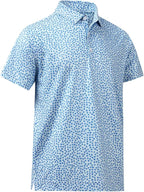 DEOLAX Mens Polo Shirts Fashion Print Mens Golf Shirt Dry Fit Mens Golf Polo Short Sleeve Quick Dry Funny Golf Shirt for Men