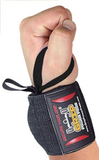 Grip Power Pads Wrist Wraps 2 Wraps for Weight Lifting Wrist Support Cotton Wraps Gym Bandage Straps for Men & Women Premium Quality & PRO Rubber
