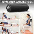 Invincible Fitness EPP Foam Roller for Deep Tissue Massage – Enhance Recovery, Relieve Pain, and Boost Mobility for a Stronger, Healthier You (Black)