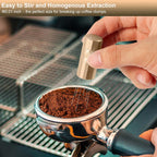 WDT Tool Espresso Distribution Tool, Coffee Distribution Tool with Magnetic Stand, Espresso Accessories with 6 Extra Φ0.25mm Stainless Steel Needles for Barista (Rich Gold, Φ0.25mm)