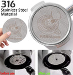 58mm Espresso Dosing Funnel & 58.5mm Puck Screen,PUSEE Coffee Dosing Ring Aluminum Metal,Reusable 1.7mm Thickness 150μm Espresso Puck Screen 316 Stainless Steel Fits 58mm Portafilter