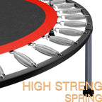 40"/48" Foldable Mini Fitness Rebounder with Adjustable Foam Handle, Max Load 330/440 lbs, Indoor Cardio Exercise Rebounder for Adults