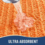 Arotive Luxury Chenille Bathroom Rug Mat, Extra Soft Thick Absorbent Shaggy Bath Rugs, Non-Slip Machine Wash Dry, Plush Bath Mats for Bathroom, Shower and Tub, 24x16, Orange