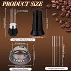Feekoon Espresso Accessories Kit, WDT Espresso Distribution Tool, 54mm Dosing Funnel Compatible with Breville Barista and Bambino Machine, Coffee Stirrer Tool with 8 Needles and 4 Replacement Needles