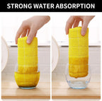 Homaxy 100% Cotton Terry Kitchen Towels(Yellow, 13 x 28 inches), Checkered Designed, Soft and Super Absorbent Dish Towels, 6 Pack