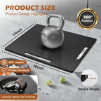 Joy&Grace Appliance Slider for Kitchen Appliances 360° Rolling Sliding Tray for Coffee Maker Countertop, Bamboo Coffee Pot Slider Rolling Tray with Universal Rollers (Black, Large 16"x13")