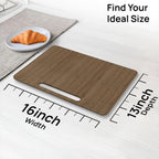 Ibyx Elegant Sliding Tray for Your Coffee Maker & Heavy Kitchen Appliances - Sturdy, Slides Easily from Under The Cabinet (Brown, 16" W x 13" D)