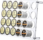 Amazing Abby 24-Slot Flat Acrylic Coffee Pod Holder, Large-Capacity Plastic Coffee Capsule Storage, BPA-Free and Shatter-Proof, Great for Use on Countertop or in Drawer, Up to 24 Keurig K-Cups