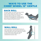 Chirp Wheel Foam Roller - Targeted Back & Neck Pain Relief, Muscle Massage, Trigger Point Therapy, High-Density Foam Tool for Physical Therapy, Stretching & Exercise, 500lbs Capacity, 12-Inch Mint