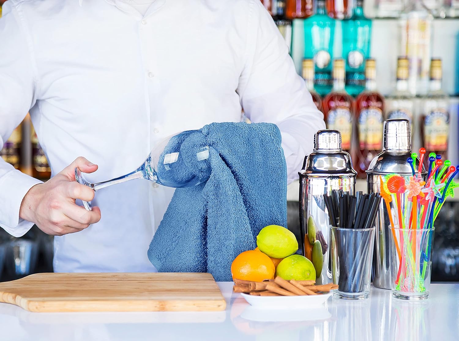 Utopia Towels Kitchen Bar Mops, Pack of 12, 16 by 19 Inches, 100% Cotton Ring Spun, Super Absorbent Towels, Multi-Purpose Cleaning Towels for Home and Kitchen Bars