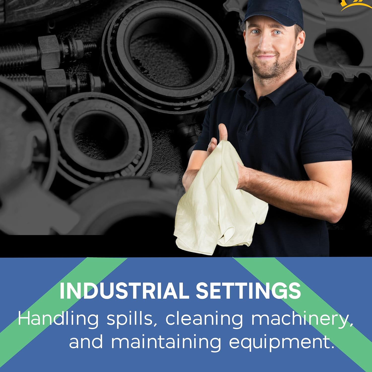 Shop Towels| Multipurpose Commercial and Residential Shop Cleaning| Car Wash, Polish, Housewares, Microwave, Coffee Machine, Restaurant, Bathrooms, Electronics, Auto Garage | 50 Pack 14"x12" Natural