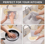 Kitinjoy 100% Cotton Kitchen Dish Cloths, 6 Pack Waffle Weave Ultra Soft Absorbent Dish Towels for Drying Dishes Quick Drying Kitchen Towels Dish Rags, 12 X 12 Inches, Light Grey