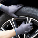 12 Pairs Work Gloves for Men and Women, Nitrile Coated Safety Protective Gloves with Grip, Ideal for Gardening, Warehouse, Mechanic, Light Duty Construction Work,Large