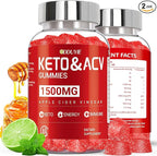 (2 Pack) Apple Cider Vinegar Gummies | Keto ACV Gummies for Supports Metabolism & Fat Burn with Vitamin B6 & B12 | ACV Supplement | Lemon Honey Flavor | 120 Vegan for Women and Men
