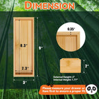 Bamboo Drawer Organizer – Set of 2 Stackable Storage Boxes, Silverware Tray & Small Gadget Holder for Kitchen Drawers, 9" x 3" x 2" (Outer), 8.3" x 2.3" x 1.77" (Inner)