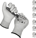 Schwer 6 Pairs ANSI A6 Cut Resistant Gloves CR7120 Cut Proof Work Gloves, Touchscreen, for Men and Women Used for Woodworking, Glass Cutting, Construction, Cargo Handling, Car Repair, XL