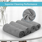 HOMEXCEL Grey Microfiber Cleaning Cloth, 50 Pack Cleaning Towels for Kitchen, Lint Free, Scratch-Free, Highly Absorbent, and Reusable Cleaning Rags for House, Window and Glass, Cars, 11.5 X11.5 inch