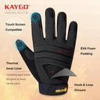 KAYGO Insulated Mechanic Work Gloves,3 Pairs KG127W Winter Thermal Safety Work Gloves for Men and Women, Double Lining,Heavy duty,Improved dexterity,Excellent Grip,Ideal for outdoor jobs,2XL