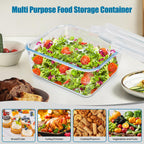 Large Glass Storage Containers with Lids 201oz Extra Large Big Airtight Glass Food Storage Containers for Rotisserie Chicken Watermelon Leftovers Marinade Turkey, BPA Free, Dishwasher Safe
