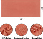 Kitinjoy 100% Cotton Waffle Weave Kitchen Towels, 4-Pack Super Soft and Absorbent Dish Towels for Drying Dishes, Kitchen Hand Towels, 13 in x 28 in, Coral