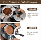 Coffee Tamper Base Compatible with Ninja Espresso Machine ES601/ES701,Handheld Portafilter Support Stand For Ninja Cafe Luxe,Anti-Slip Coffee Accessories Improves Tamping Stability & Extraction Black