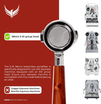 58mm Essential Barista Tools Set for E61 Espresso Machines - Naked Portafilter, Coffee Leveler, Dosing Funnel, Advanced Espresso Tamper, and Needle Distributor