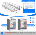 WelFurGeer Soft Close Slide Out Cabinet Shelf, 11" W x 22" D Pull Out Drawers for Kitchen Cabinets, Kitchen Shelf Organizer, Cupboard Organizers and Storage, Under Cabinet Pull Out Shelves