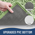 Arotive Luxury Chenille Bathroom Rug Mat, Extra Soft Thick Absorbent Shaggy Bath Rugs, Non-Slip Machine Wash Dry, Plush Bath Mats for Bathroom, Shower and Tub, 30x17, Sage Green