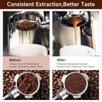 KitchenTour Espresso Accessories Kit 51mm, WDT Tool, Dosing Funnel and Puck Screen Set, 304 Stainless Steel Needle Coffee Distribution Stirrer, Portafilter Dosing Ring for Barista 51 mm