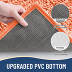 Arotive Luxury Chenille Bathroom Rug Mat, Extra Soft Thick Absorbent Shaggy Bath Rugs, Non-Slip Machine Wash Dry, Plush Bath Mats for Bathroom, Shower and Tub, 34x21, Coral