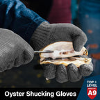 Schwer Ultimate Cut Resistant Gloves Beyond ANSI A9, Reinforced Stainless Steel Glove, Food Grade Mesh Metal Gloves for Butcher Meat Cutting, Oyster Shucking, Mandoline, PR1708 (L, 50 Pairs)