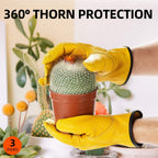 Vgo 3-Pairs Unlined Cow Grain Leather Work and Driver Gloves with Cow Split Leather Palm Patch (Size XL, Gold,CA9590)