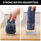 Homaxy 100% Cotton Terry Kitchen Dish Cloths, Ultra Soft and Absorbent Dish Towels for Kitchen, Suitable for Drying and Washing Dishes, 12 Pack, 12 x 12 Inches, Navy Blue