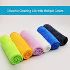 Microfiber Cleaning Cloth for Kitchen Housekeeping Dish Electronics Dust Rags Thick Lint Free Car Wash DryingTowel (12"x12") Green/Blue/Orange -6 Pack