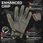 HANDLANDY Work Gloves for Men & Women, Utility Mechanic Working Gloves Touch Screen, Flexible Yard Work Gloves