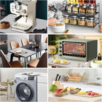 Ewen 35.6x23.5in 2mm Silicone Mats for Kitchen Counter, Thick Heat Resistant Silicone Mat, Extra Large Non-Stick Pastry Mat Glass Top Stove Cover Countertop Protector for Baking Coffee Bar Translucent