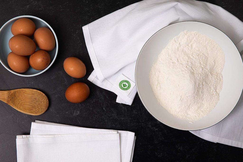 Wholesale Flour Sack Kitchen Towels – 50 Pack, Unbleached, All-Natural 100% Cotton Bulk Flour Sack Towels – Toxic-Free and Dye-Free - Extra Large Size 27”x27” (Natural – 50 Pack)