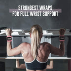 Strong Women's Wrist Wrap Gloves - Wrist Support Grips for Workout, Weight Training, Pilates, Yoga & More
