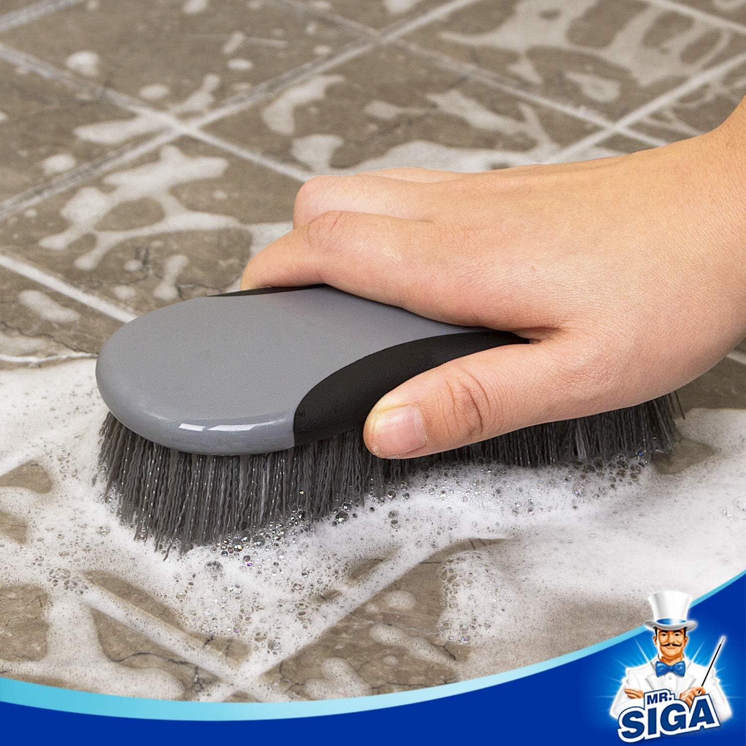 MR.SIGA Multi-Purpose Heavy Duty Scrub Brush - Pack of 2