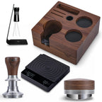 54mm Espresso Tool Set for Breville Machines – Walnut Espresso Organizer, Spring Loaded Self Leveling Tamper, Distribution Tool, WDT Stirrer & Precision Scale