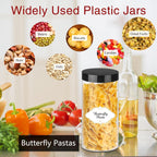 Plastic Jars with Lids 16 OZ, Plastic Jars 24 Pcs Slime Containers with Airtight Screw On Lids Leak Proof Clear Storage Containers Jar Empty for Kitchen & Household Food Storage