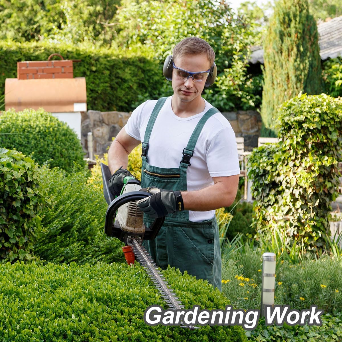 KAYGO Work Gloves For Men, KG125M Mechanic Utility Work Gloves for All Purpose, Excellent Grip, Heavy Duty, Improved Dexterity, Touch Screen,Large,3 Pair