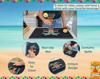 Tiki Bar Mat Warrior Head Mat Gettin Freaky at The Tiki 18x12 in Tiki Decor Hawaiian Decorations, Luau Party Decorations & Hawaiian Party Decorations Bar Mats for Countertop, Tiki Man Luau Decorations