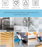 2-Pack Scrub Brush for Cleaning with Long Handle,Medium Firm Brush Bathroom Cleaning Supplies and Bathtub Cleaner and Shower Cleaning Brush,Multi-Scene Use for Kitchen or Carpet Brush,White&Blue